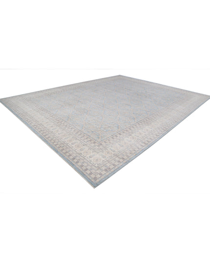 Serenity 13' 11" X 17' 11" Hand Knotted Wool Rug 13' 11" X 17' 11" (424 X 546) / Blue / Wool