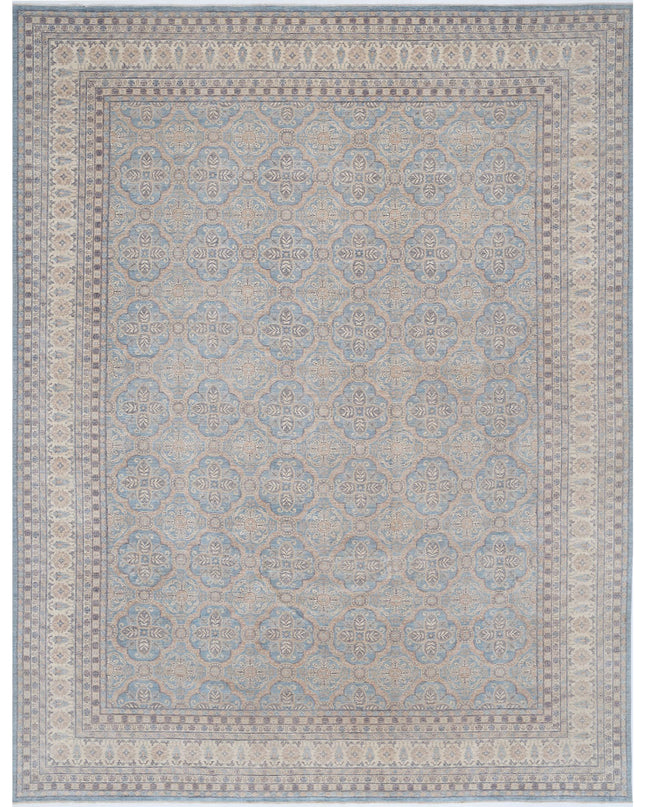 Serenity 13' 11" X 17' 11" Hand Knotted Wool Rug 13' 11" X 17' 11" (424 X 546) / Blue / Wool