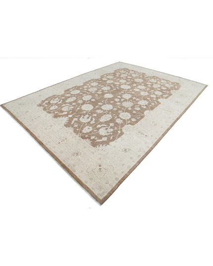 Serenity 8' 8" X 11' 9" Hand Knotted Wool Rug 8' 8" X 11' 9" (264 X 358) / Brown / Wool