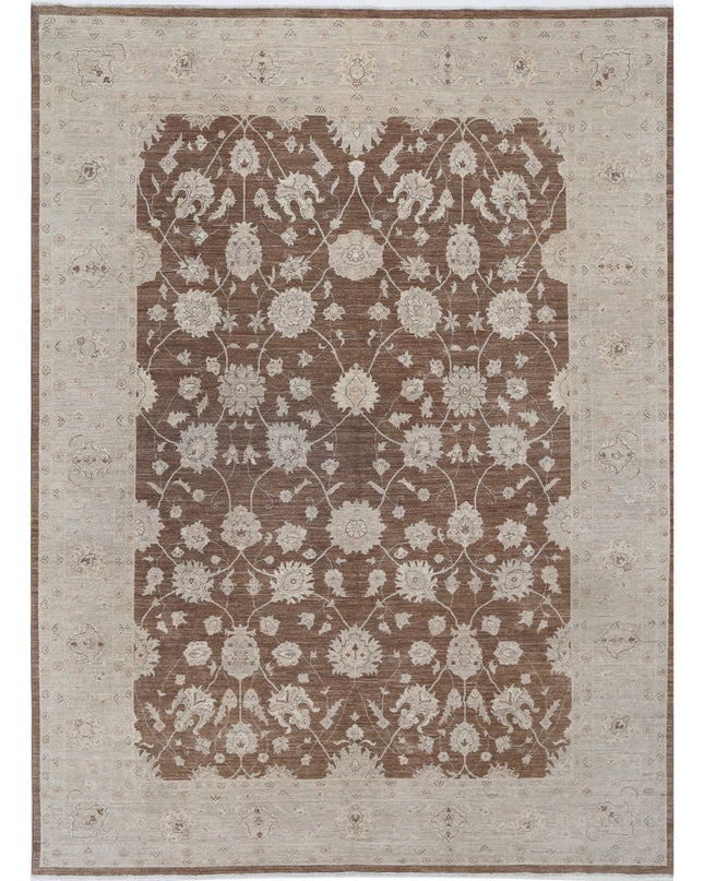 Serenity 8' 8" X 11' 9" Hand Knotted Wool Rug 8' 8" X 11' 9" (264 X 358) / Brown / Wool