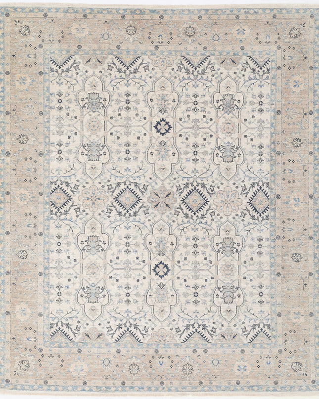 Serenity 8' 0" X 9' 5" Hand Knotted Wool Rug 8' 0" X 9' 5" (244 X 287) / Ivory / Wool