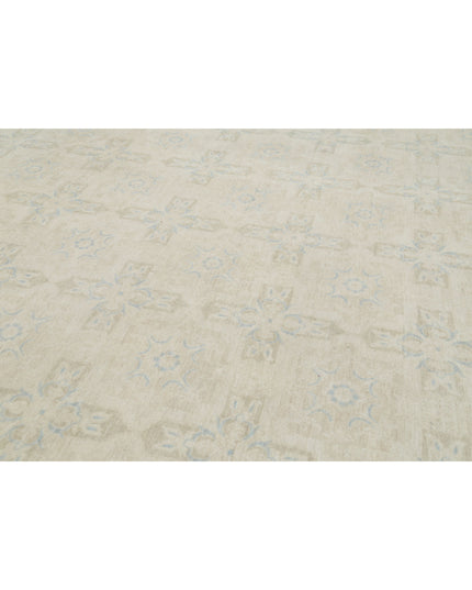 Serenity 12' 2" X 14' 10" Hand Knotted Wool Rug 12' 2" X 14' 10" (371 X 452) / Ivory / Wool