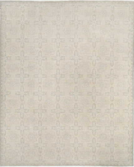 Serenity 12' 2" X 14' 10" Hand Knotted Wool Rug 12' 2" X 14' 10" (371 X 452) / Ivory / Wool