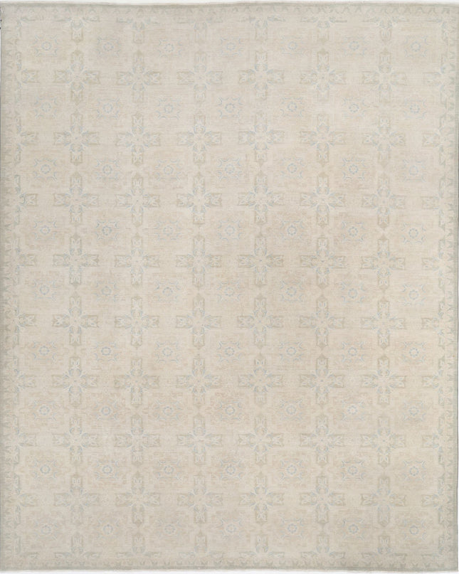 Serenity 12' 2" X 14' 10" Hand Knotted Wool Rug 12' 2" X 14' 10" (371 X 452) / Ivory / Wool