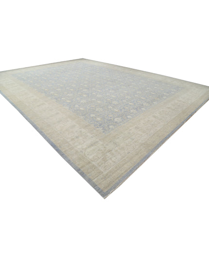 Serenity 16' 0" X 21' 10" Hand Knotted Wool Rug 16' 0" X 21' 10" (488 X 665) / Blue / Wool