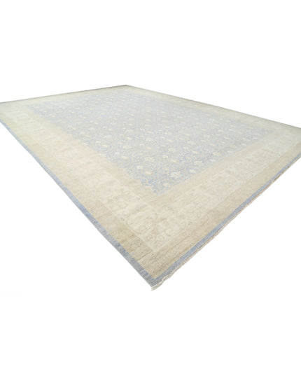 Serenity 16' 0" X 21' 10" Hand Knotted Wool Rug 16' 0" X 21' 10" (488 X 665) / Blue / Wool