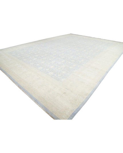 Serenity 16' 0" X 21' 10" Hand Knotted Wool Rug 16' 0" X 21' 10" (488 X 665) / Blue / Wool