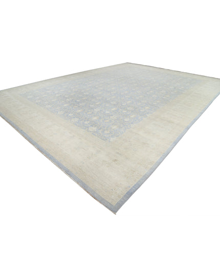 Serenity 16' 0" X 21' 10" Hand Knotted Wool Rug 16' 0" X 21' 10" (488 X 665) / Blue / Wool