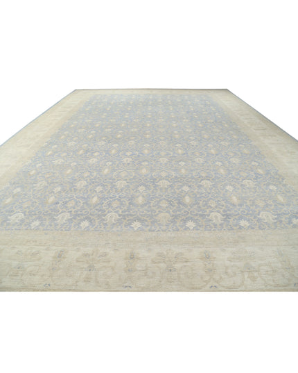 Serenity 16' 0" X 21' 10" Hand Knotted Wool Rug 16' 0" X 21' 10" (488 X 665) / Blue / Wool