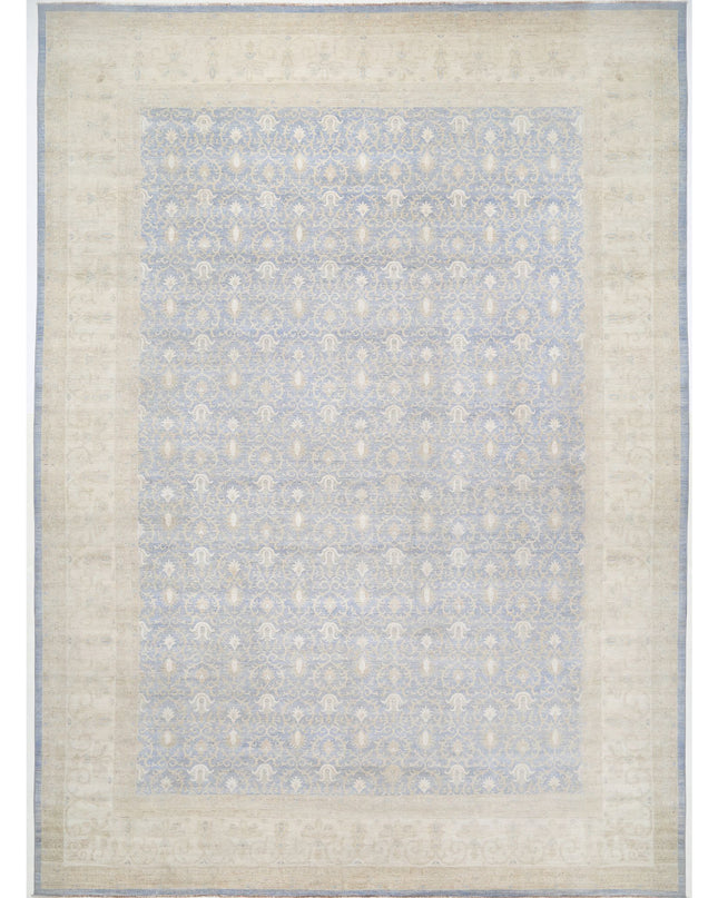Serenity 16' 0" X 21' 10" Hand Knotted Wool Rug 16' 0" X 21' 10" (488 X 665) / Blue / Wool