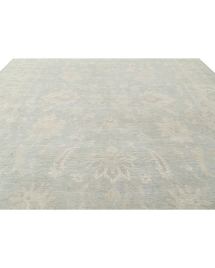 Serenity 13' 2" X 20' 6" Hand Knotted Wool Rug 13' 2" X 20' 6" (401 X 625) / Green / Wool