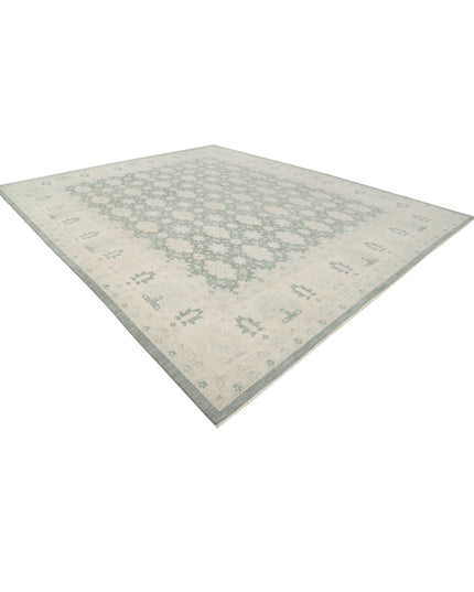 Serenity 12' 10" X 15' 7" Hand Knotted Wool Rug 12' 10" X 15' 7" (391 X 475) / Green / Wool