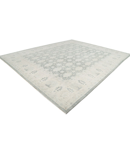 Serenity 12' 10" X 15' 7" Hand Knotted Wool Rug 12' 10" X 15' 7" (391 X 475) / Green / Wool