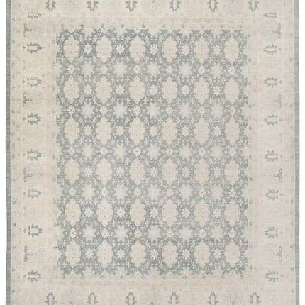 Serenity 12' 10" X 15' 7" Hand Knotted Wool Rug 12' 10" X 15' 7" (391 X 475) / Green / Wool