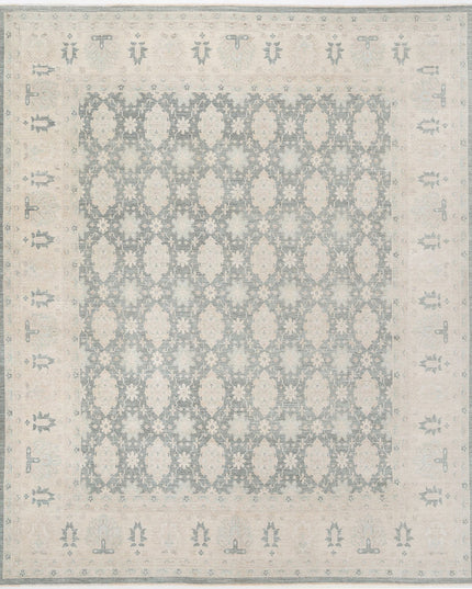 Serenity 12' 10" X 15' 7" Hand Knotted Wool Rug 12' 10" X 15' 7" (391 X 475) / Green / Wool