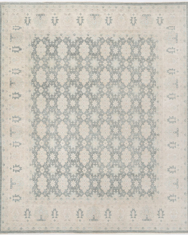 Serenity 12' 10" X 15' 7" Hand Knotted Wool Rug 12' 10" X 15' 7" (391 X 475) / Green / Wool