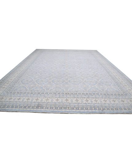 Serenity 14' 1" X 18' 9" Hand Knotted Wool Rug 14' 1" X 18' 9" (429 X 572) / Blue / Wool