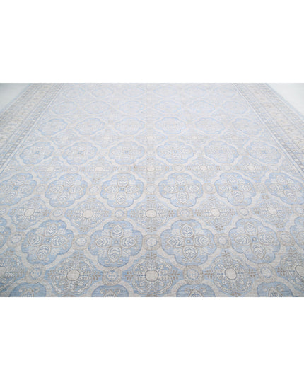 Serenity 14' 1" X 18' 9" Hand Knotted Wool Rug 14' 1" X 18' 9" (429 X 572) / Blue / Wool