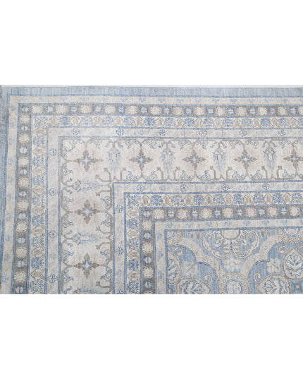 Serenity 14' 1" X 18' 9" Hand Knotted Wool Rug 14' 1" X 18' 9" (429 X 572) / Blue / Wool