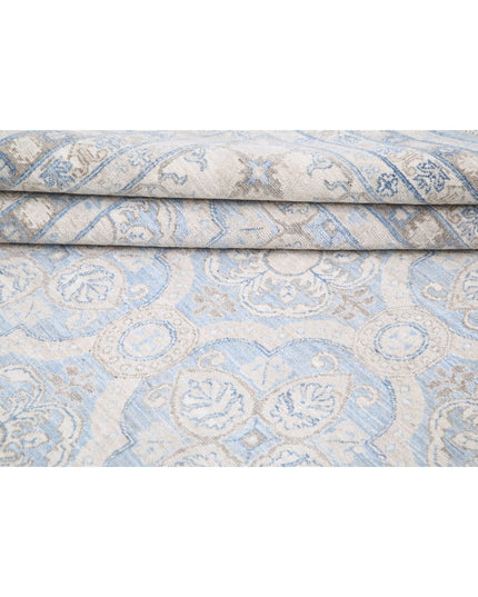 Serenity 14' 1" X 18' 9" Hand Knotted Wool Rug 14' 1" X 18' 9" (429 X 572) / Blue / Wool