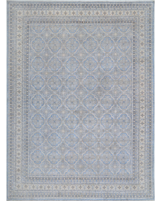 Serenity 14' 1" X 18' 9" Hand Knotted Wool Rug 14' 1" X 18' 9" (429 X 572) / Blue / Wool