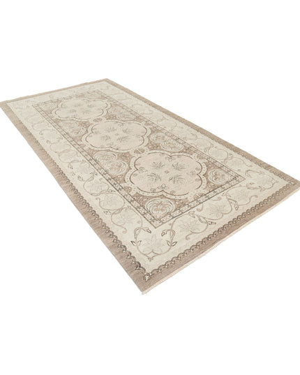 Serenity 5' 3" X 10' 3" Hand Knotted Wool Rug 5' 3" X 10' 3" (160 X 312) / Taupe / Wool