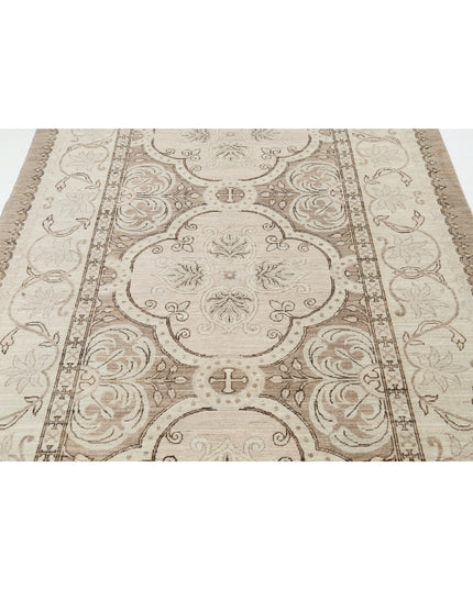 Serenity 5' 3" X 10' 3" Hand Knotted Wool Rug 5' 3" X 10' 3" (160 X 312) / Taupe / Wool