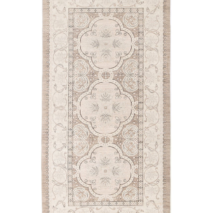 Serenity 5' 3" X 10' 3" Hand Knotted Wool Rug 5' 3" X 10' 3" (160 X 312) / Taupe / Wool