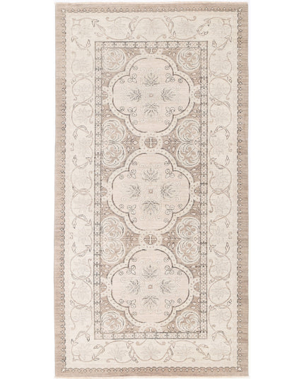 Serenity 5' 3" X 10' 3" Hand Knotted Wool Rug 5' 3" X 10' 3" (160 X 312) / Taupe / Wool