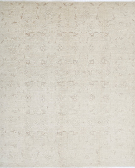 Serenity 7' 11" X 9' 6" Hand Knotted Wool Rug 7' 11" X 9' 6" (241 X 290) / Ivory / Wool