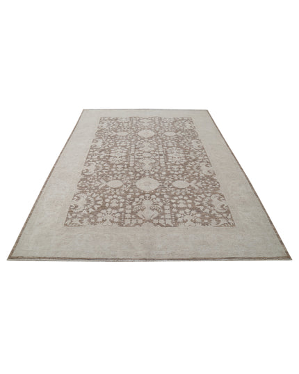 Serenity 6' 1" X 7' 10" Hand Knotted Wool Rug 6' 1" X 7' 10" (185 X 239) / Brown / Wool