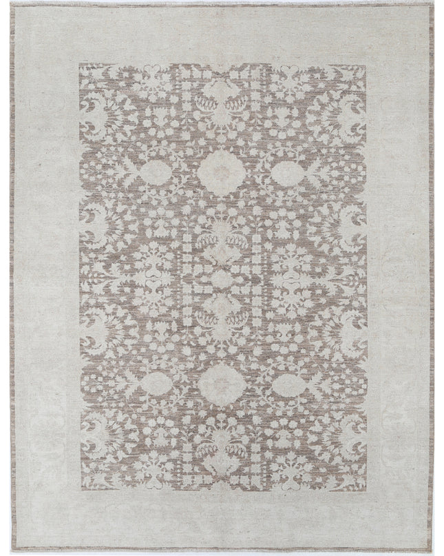 Serenity 6' 1" X 7' 10" Hand Knotted Wool Rug 6' 1" X 7' 10" (185 X 239) / Brown / Wool