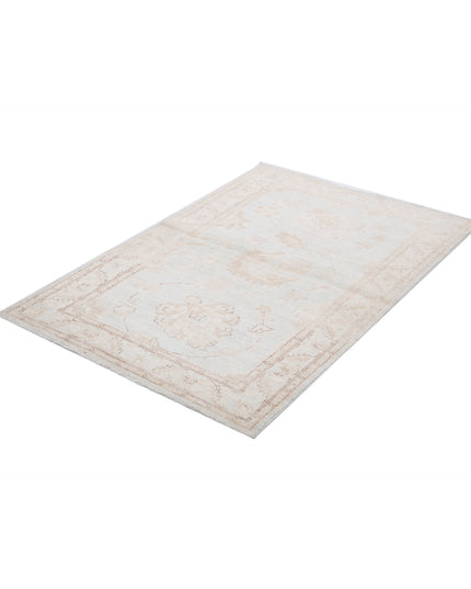 Serenity 3' 2" X 4' 7" Hand Knotted Wool Rug 3' 2" X 4' 7" (97 X 140) / Blue / Wool