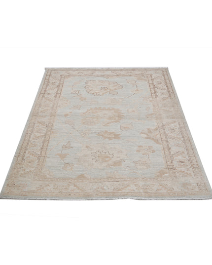 Serenity 3' 2" X 4' 7" Hand Knotted Wool Rug 3' 2" X 4' 7" (97 X 140) / Blue / Wool