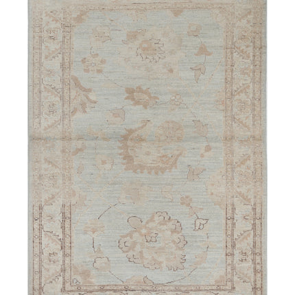 Serenity 3' 2" X 4' 7" Hand Knotted Wool Rug 3' 2" X 4' 7" (97 X 140) / Blue / Wool
