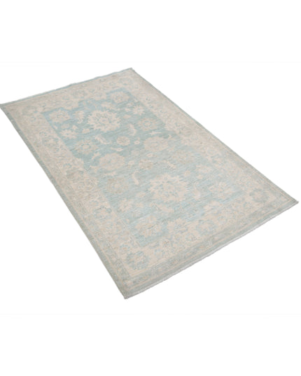 Serenity 3' 2" X 4' 10" Hand Knotted Wool Rug 3' 2" X 4' 10" (97 X 147) / Green / Wool