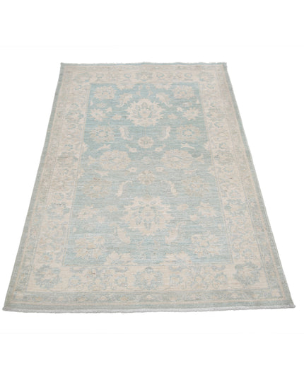 Serenity 3' 2" X 4' 10" Hand Knotted Wool Rug 3' 2" X 4' 10" (97 X 147) / Green / Wool