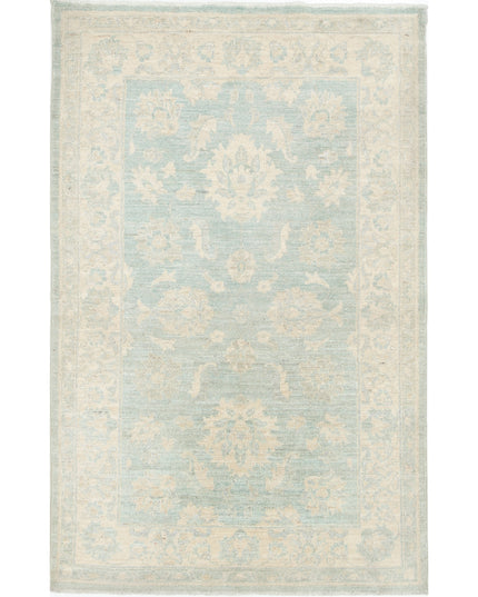 Serenity 3' 2" X 4' 10" Hand Knotted Wool Rug 3' 2" X 4' 10" (97 X 147) / Green / Wool