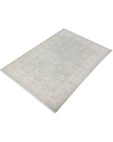 Serenity 3' 1" X 4' 7" Hand Knotted Wool Rug 3' 1" X 4' 7" (94 X 140) / Green / Wool