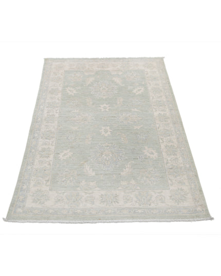 Serenity 3' 1" X 4' 7" Hand Knotted Wool Rug 3' 1" X 4' 7" (94 X 140) / Green / Wool