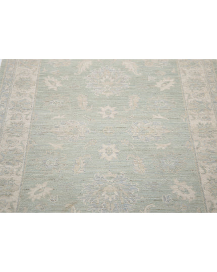 Serenity 3' 1" X 4' 7" Hand Knotted Wool Rug 3' 1" X 4' 7" (94 X 140) / Green / Wool