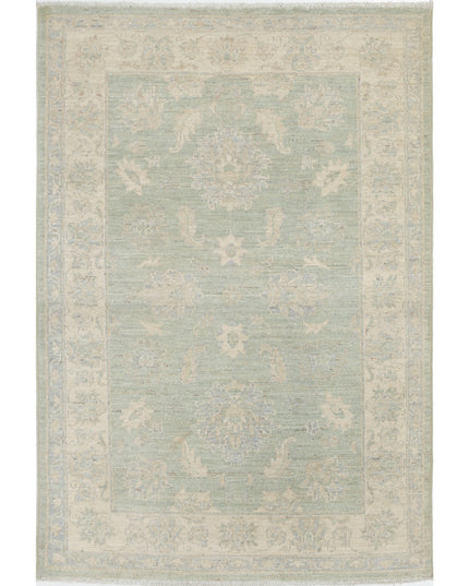 Serenity 3' 1" X 4' 7" Hand Knotted Wool Rug 3' 1" X 4' 7" (94 X 140) / Green / Wool