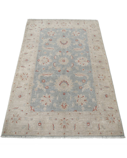 Serenity 3' 2" X 4' 11" Hand Knotted Wool Rug 3' 2" X 4' 11" (97 X 150) / Blue / Wool