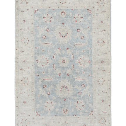 Serenity 3' 2" X 4' 11" Hand Knotted Wool Rug 3' 2" X 4' 11" (97 X 150) / Blue / Wool