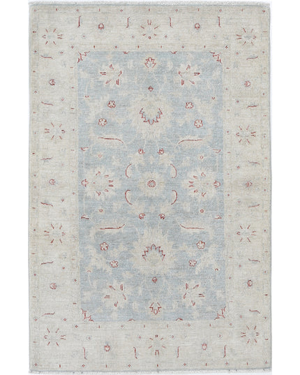 Serenity 3' 2" X 4' 11" Hand Knotted Wool Rug 3' 2" X 4' 11" (97 X 150) / Blue / Wool