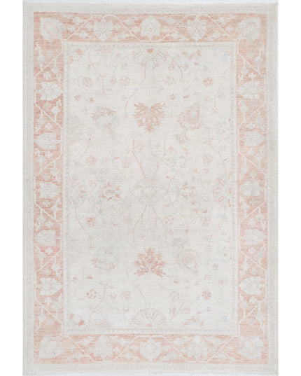 Serenity 3' 10" X 5' 9" Hand Knotted Wool Rug 3' 10" X 5' 9" (117 X 175) / Ivory / Wool