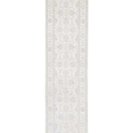 Serenity 2' 8" X 8' 6" Hand Knotted Wool Rug 2' 8" X 8' 6" (81 X 259) / Ivory / Wool