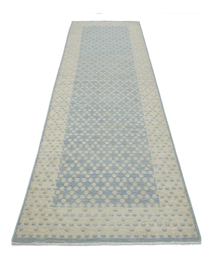 Serenity 2' 11" X 11' 0" Hand Knotted Wool Rug 2' 11" X 11' 0" (89 X 335) / Blue / Wool