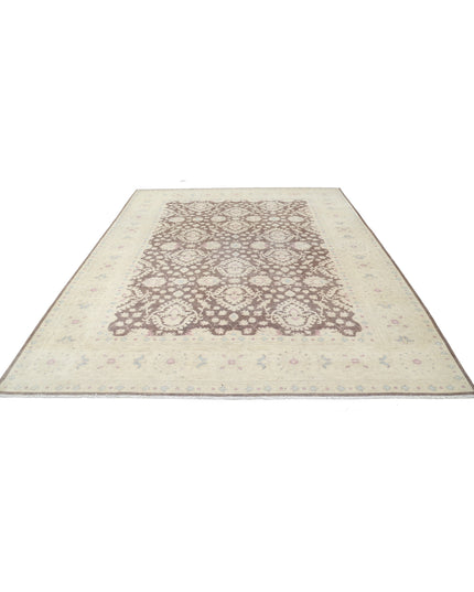 Serenity 8' 7" X 10' 7" Hand Knotted Wool Rug 8' 7" X 10' 7" (262 X 322) / Brown / Wool