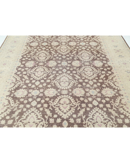 Serenity 8' 7" X 10' 7" Hand Knotted Wool Rug 8' 7" X 10' 7" (262 X 322) / Brown / Wool